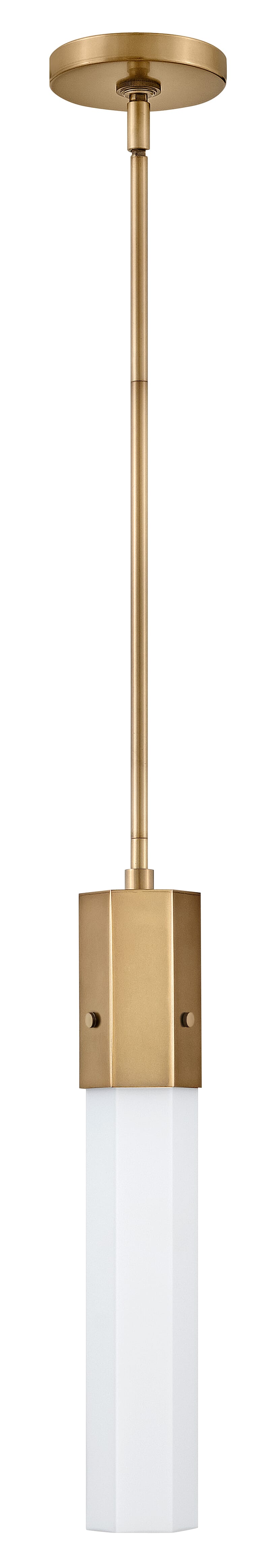 Heritage Brass LED Pendant from the Facet Collection