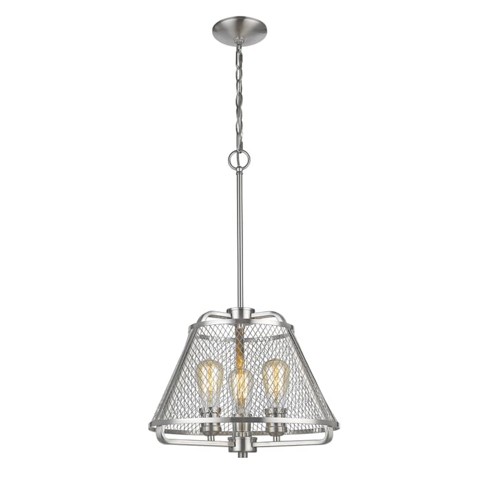 Z-Lite Iuka 3-Light Pendant Light In Brushed Nickel Z-Lite Iuka 3-Light Pendant Light In Brushed Nickel