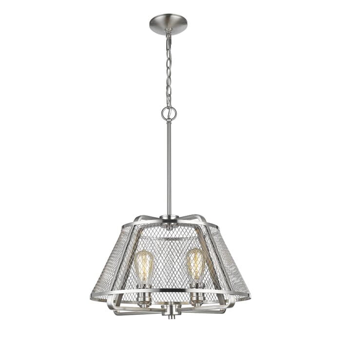Z-Lite Iuka 4-Light Pendant Light In Brushed Nickel Z-Lite Iuka 4-Light Pendant Light In Brushed Nickel