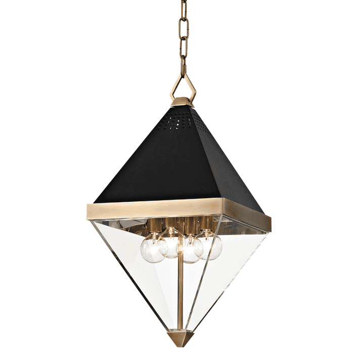 Hudson Valley Coltrane 4-Light 20" Pendant Light in Aged Brass Hudson Valley Coltrane 4-Light 20" Pendant Light in Aged Brass