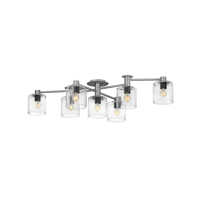 Hinkley Axel 7-Light Semi-Flush Ceiling Light In Brushed Nickel Hinkley Axel 7-Light Semi-Flush Ceiling Light In Brushed Nickel