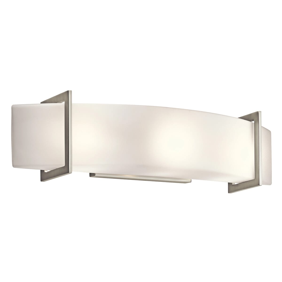 Kichler Crescent View 3 Light Bathroom Vanity Light In Brushed Nickel Lightsonlinecom