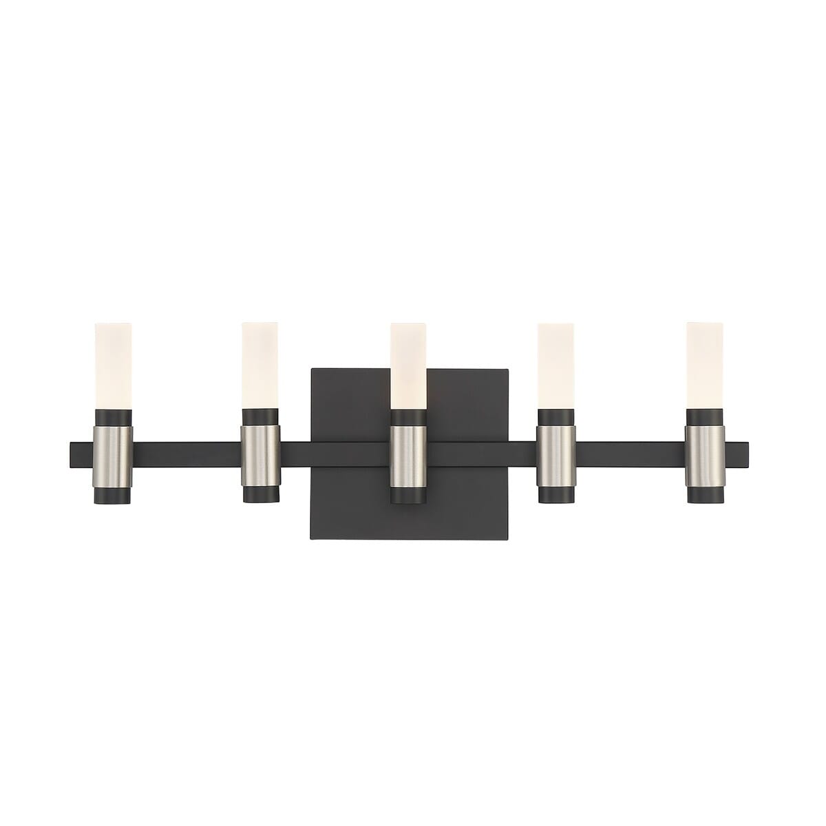 Albany 10-Light LED Bathroom Vanity Light in Black And Nickel
