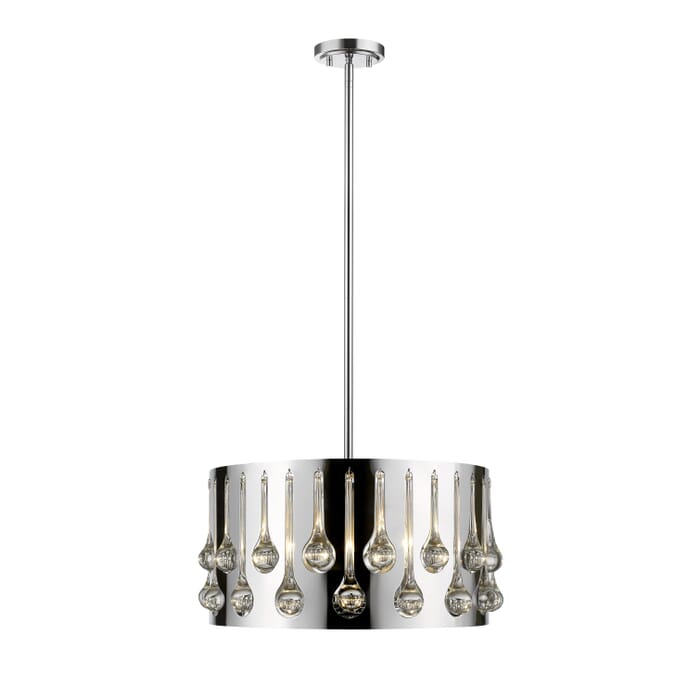 Z-Lite Oberon 4-Light Pendant Light In Chrome Z-Lite Oberon 4-Light Pendant Light In Chrome