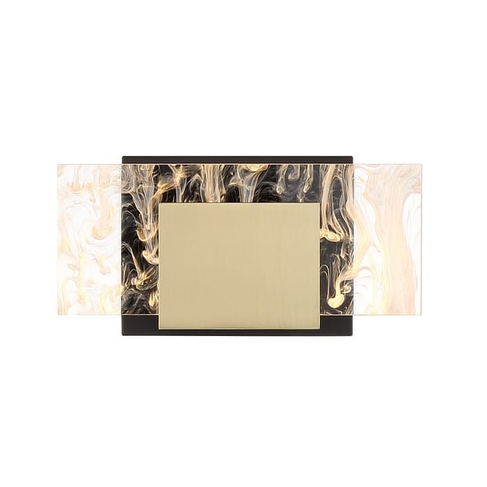 Kasha 1-Light LED Bathroom Vanity Light in Black And Brass Kasha 1-Light LED Bathroom Vanity Light in Black And Brass
