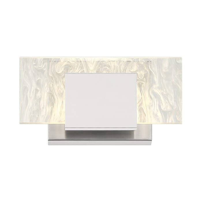 Kasha 1-Light LED Bathroom Vanity Light in Chrome And Nickel Kasha 1-Light LED Bathroom Vanity Light in Chrome And Nickel