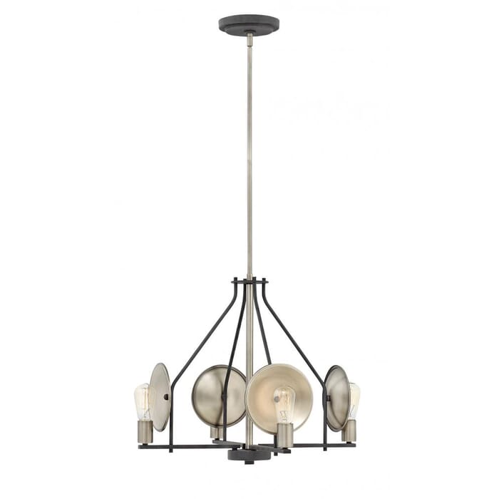 Hinkley Boyer 4-Light Single Tier Chandelier in Aged Zinc Hinkley Boyer 4-Light Single Tier Chandelier in Aged Zinc