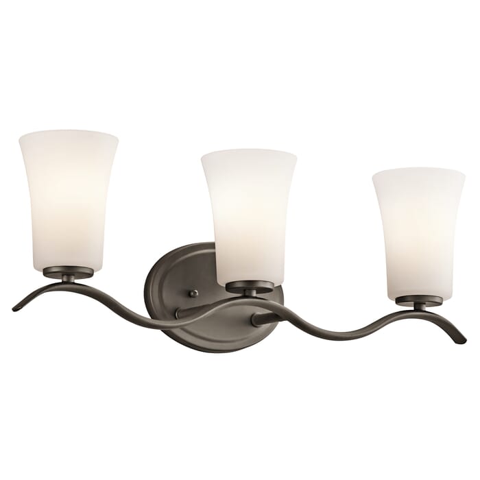 Kichler Lighting Armida 3-Light Bathroom Vanity Light in Olde Bronze Kichler Lighting Armida 3-Light Bathroom Vanity Light in Olde Bronze