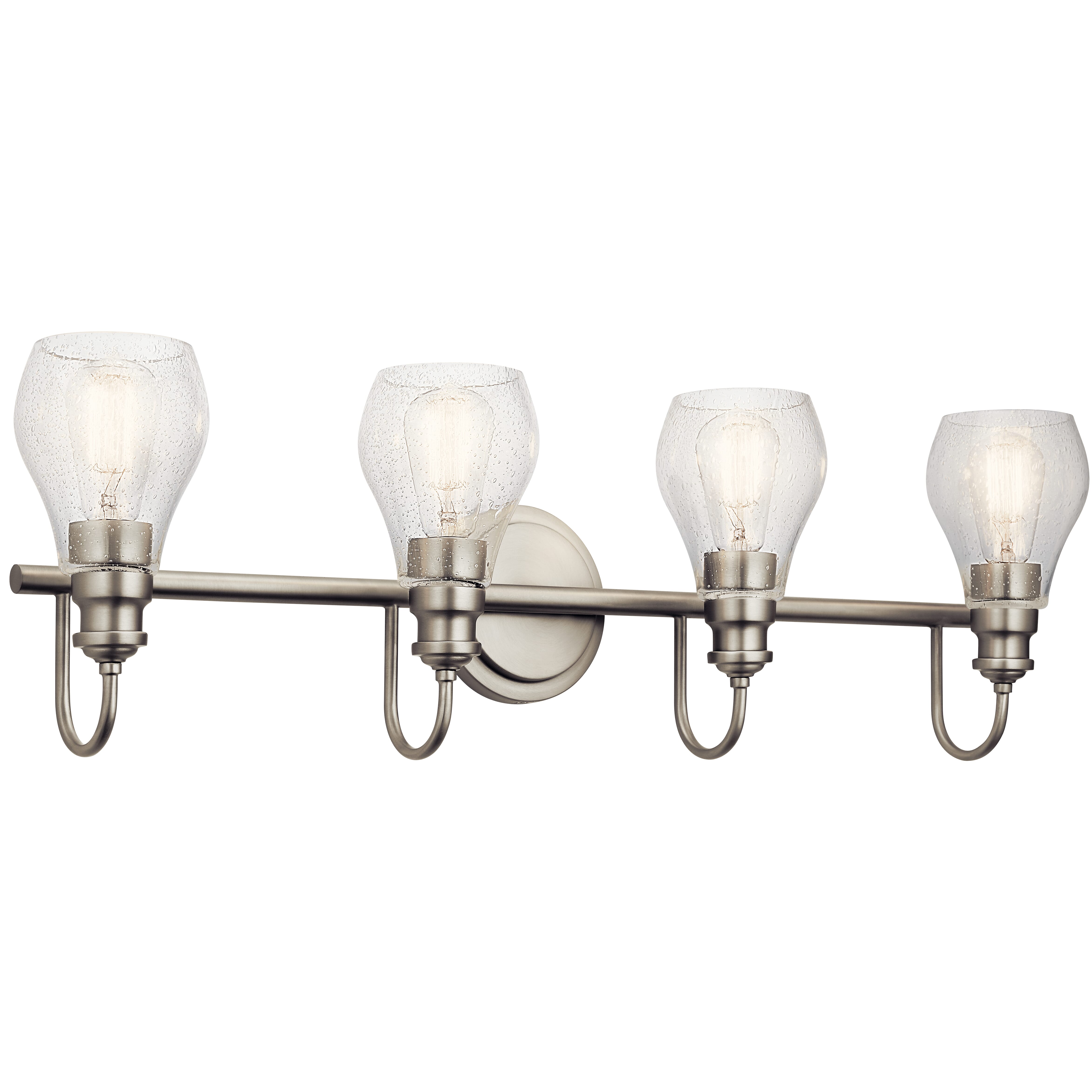 Kichler Greenbrier 4 Light 6 Bathroom Vanity Light In Brushed Nickel