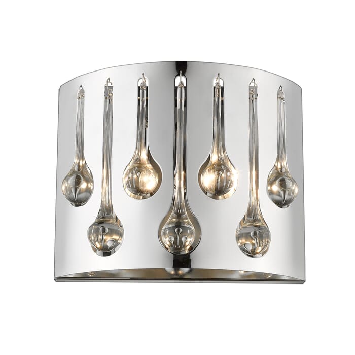 Z-Lite Oberon 2-Light Wall Sconce In Chrome Z-Lite Oberon 2-Light Wall Sconce In Chrome