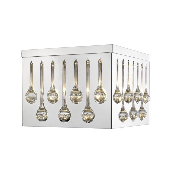 Z-Lite Oberon 4-Light Flush Mount Ceiling Light In Chrome Z-Lite Oberon 4-Light Flush Mount Ceiling Light In Chrome