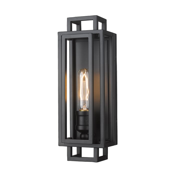 Z-Lite Titania 1-Light Wall Sconce In Matte Black Z-Lite Titania 1-Light Wall Sconce In Matte Black