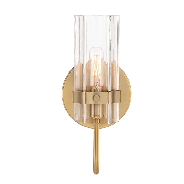 Brook 1-Light Bathroom Vanity Light in Brass Brook 1-Light Bathroom Vanity Light in Brass