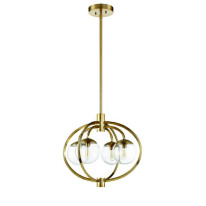 Craftmade Piltz 4-Light Transitional Chandelier in Satin Brass Craftmade Piltz 4-Light Transitional Chandelier in Satin Brass