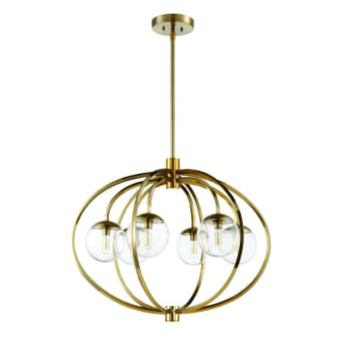 Craftmade Piltz 6-Light Transitional Chandelier in Satin Brass Craftmade Piltz 6-Light Transitional Chandelier in Satin Brass