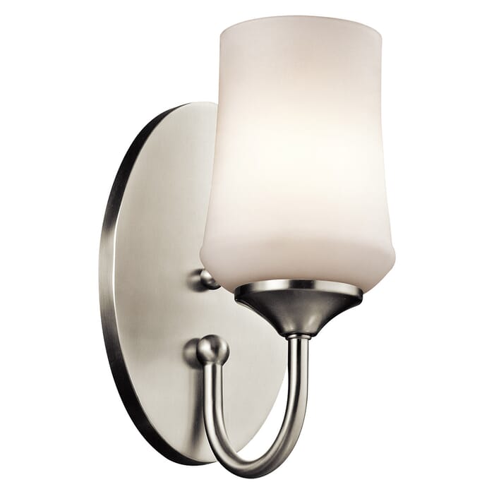 Kichler Lighting Aubrey 1-Light Wall Bracket in Brushed Nickel Kichler Lighting Aubrey 1-Light Wall Bracket in Brushed Nickel