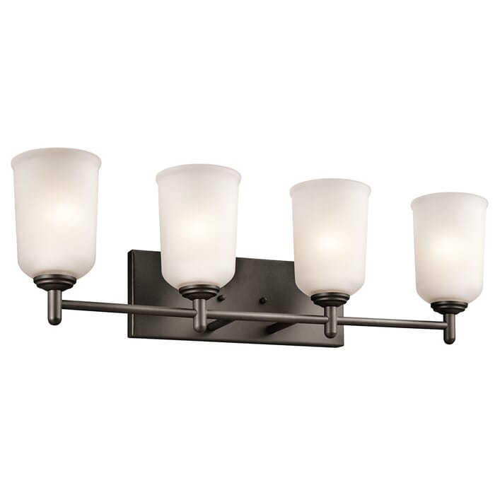 Kichler Lighting Shailene 4-Light 4-Arm Bathroom Vanity Light in Olde Bronze Kichler Lighting Shailene 4-Light 4-Arm Bathroom Vanity Light in Olde Bronze