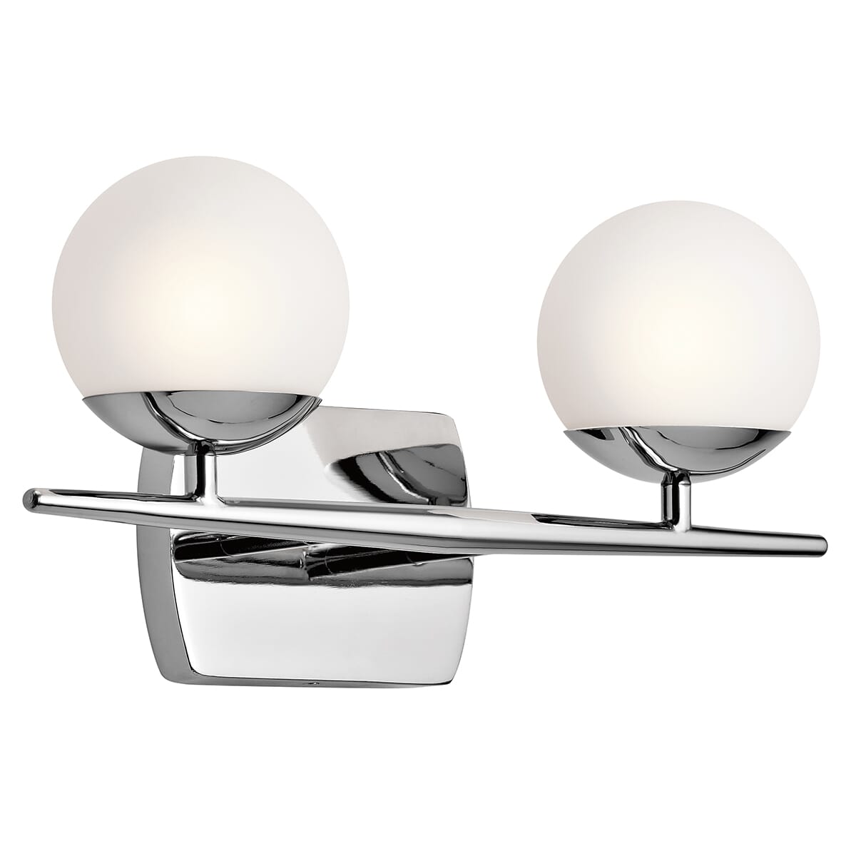 Kichler Jasper 2 Light 2 Arm Bathroom Vanity Light In Chrome Lightsonlinecom