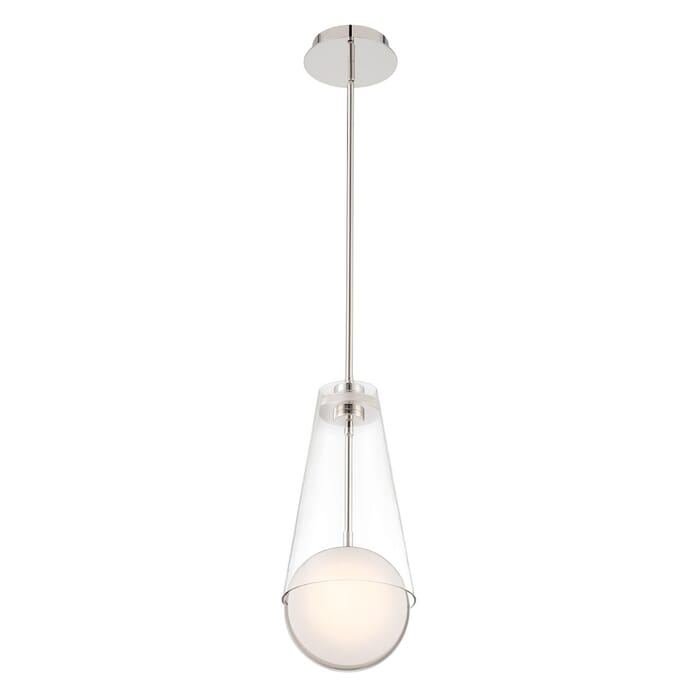 Solari 2-Light LED Pendant in Polished Nickel Solari 2-Light LED Pendant in Polished Nickel