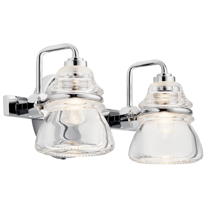 Kichler Lighting Talland 2-Light 13.25" Bathroom Vanity Light in Chrome Kichler Lighting Talland 2-Light 13.25" Bathroom Vanity Light in Chrome