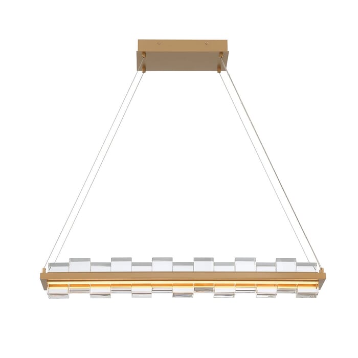 Bruco 2-Light LED Linear Chandelier in Gold Bruco 2-Light LED Linear Chandelier in Gold