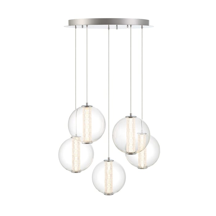 Atomo 5-Light LED Pendant in Chrome Atomo 5-Light LED Pendant in Chrome