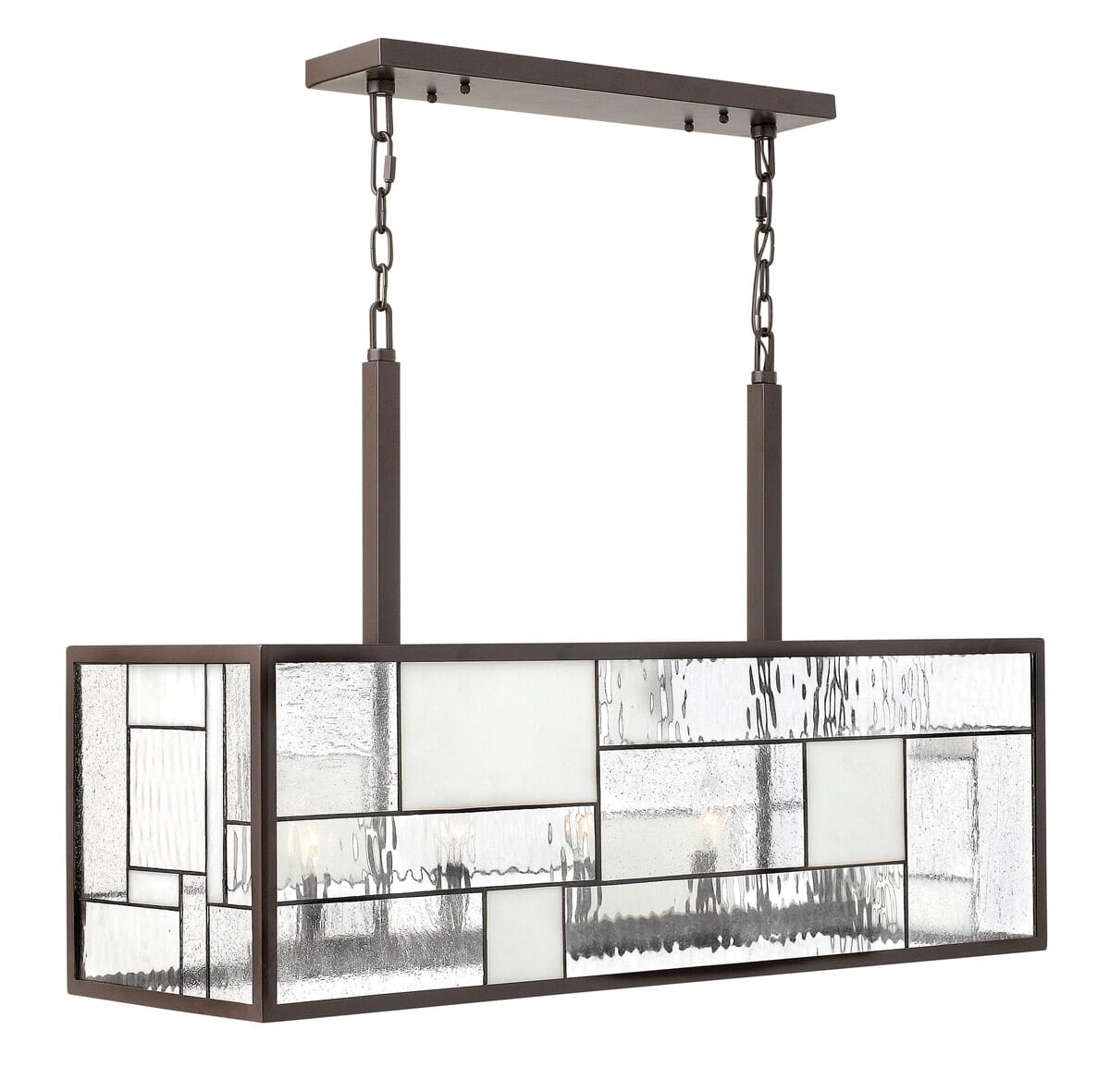 Mondrian 5-Light Linear Chandelier In Buckeye Bronze