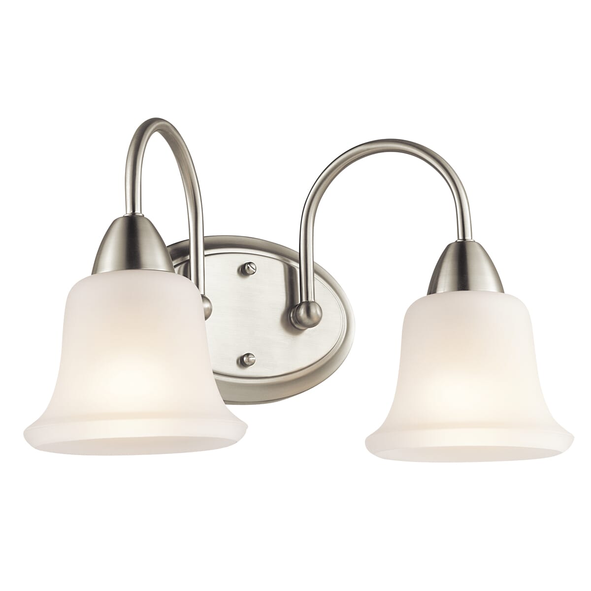 Nicholson 2-Light Bathroom Vanity Light in Brushed Nickel ...