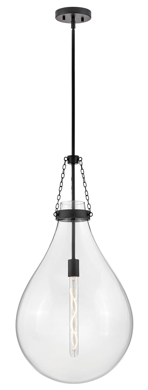 Black LED Pendant from the Eloise Collection