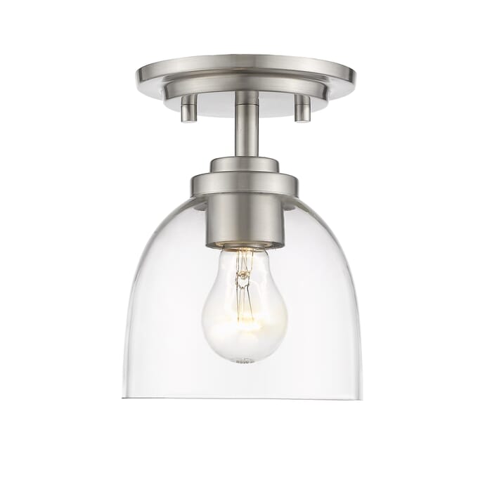 Z-Lite Ashton 1-Light Flush Mount Ceiling Light In Brushed Nickel Z-Lite Ashton 1-Light Flush Mount Ceiling Light In Brushed Nickel