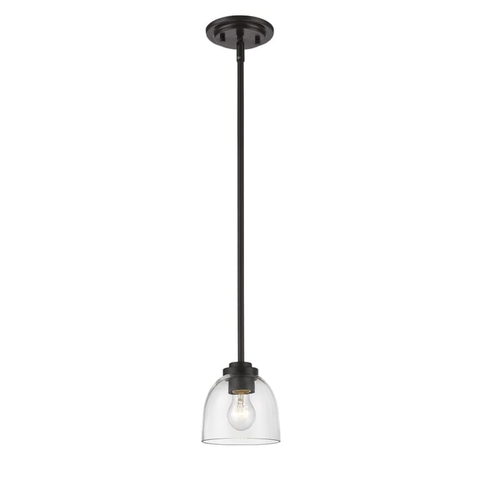 Z-Lite Ashton 1-Light Mini Pendant Light In Bronze Z-Lite Ashton 1-Light Mini Pendant Light In Bronze