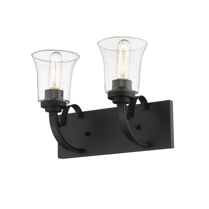 Z-Lite Halliwell 2-Light Bathroom Vanity Light In Bronze Z-Lite Halliwell 2-Light Bathroom Vanity Light In Bronze