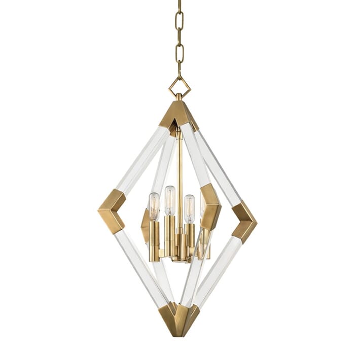 Hudson Valley Lyons 4-Light 24" Pendant Light in Aged Brass Hudson Valley Lyons 4-Light 24" Pendant Light in Aged Brass
