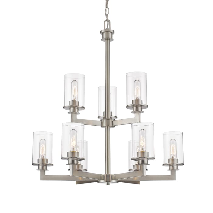 Z-Lite Savannah 9-Light Chandelier In Brushed Nickel Z-Lite Savannah 9-Light Chandelier In Brushed Nickel