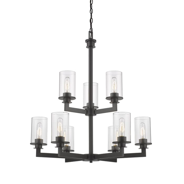 Z-Lite Savannah 9-Light Chandelier In Bronze Z-Lite Savannah 9-Light Chandelier In Bronze