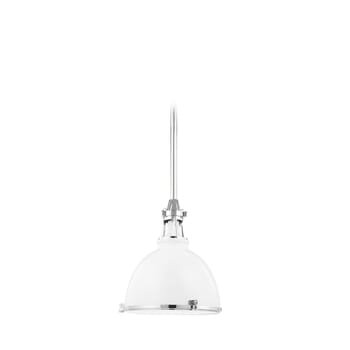 Hudson Valley Massena 21" Pendant Light in White and Polished Nickel