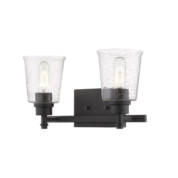 Z-Lite Bohin 2-Light Bathroom Vanity Light In Matte Black Z-Lite Bohin 2-Light Bathroom Vanity Light In Matte Black