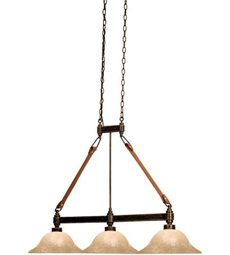 Rodeo Drive 3-Light Kitchen Island Light in Antique Copper