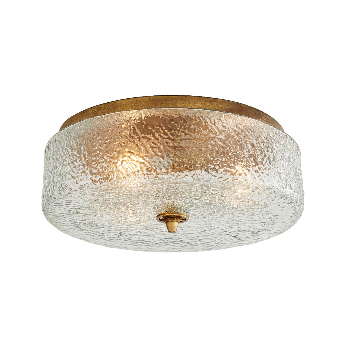 textured glass flush mount light