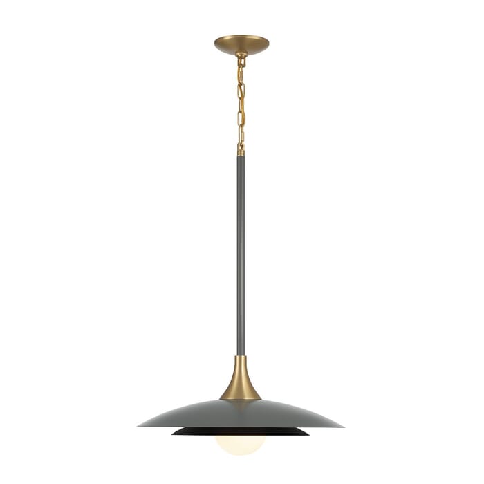 Welsh 1-Light LED Pendant in Gray And Black Welsh 1-Light LED Pendant in Gray And Black