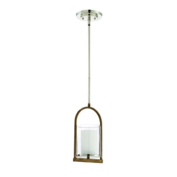 Craftmade Lark 7" Pendant Light in Polished Nickel with Whiskey Barrel Craftmade Lark 7" Pendant Light in Polished Nickel with Whiskey Barrel