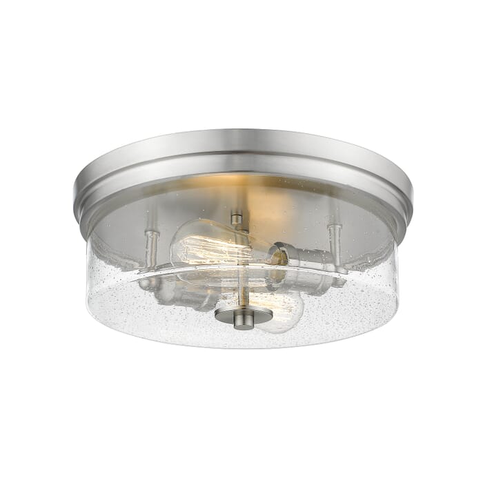 Z-Lite Bohin 2-Light Flush Mount Ceiling Light In Brushed Nickel Z-Lite Bohin 2-Light Flush Mount Ceiling Light In Brushed Nickel