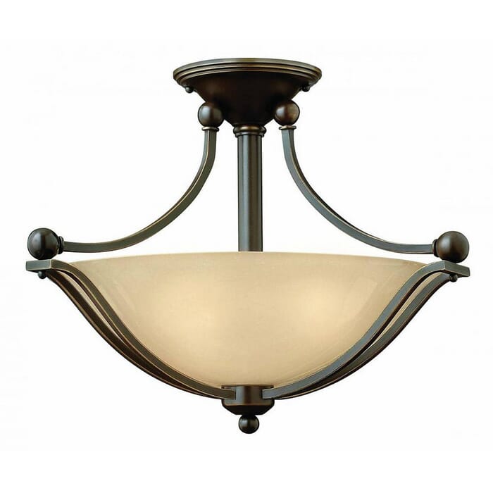 Hinkley Bolla 1-Light LED Semi-Flush Ceiling Light in Olde Bronze Hinkley Bolla 1-Light LED Semi-Flush Ceiling Light in Olde Bronze