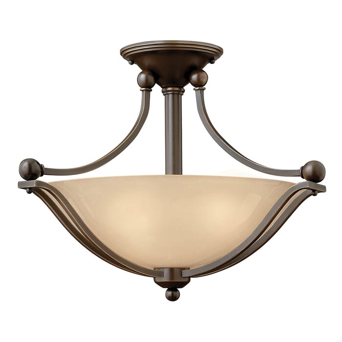 Hinkley Bolla 2-Light Semi-Flush Ceiling Light in Olde Bronze Hinkley Bolla 2-Light Semi-Flush Ceiling Light in Olde Bronze