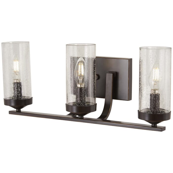 Minka Lavery Elyton 3-Light 20" Bathroom Vanity Light in Downton Bronze with Gold Highl Minka Lavery Elyton 3-Light 20" Bathroom Vanity Light in Downton Bronze with Gold Highl