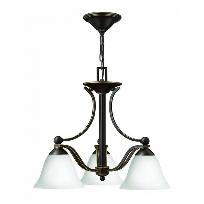 Hinkley Bolla 3-Light Downlight in Olde Bronze with Opal Glass Hinkley Bolla 3-Light Downlight in Olde Bronze with Opal Glass
