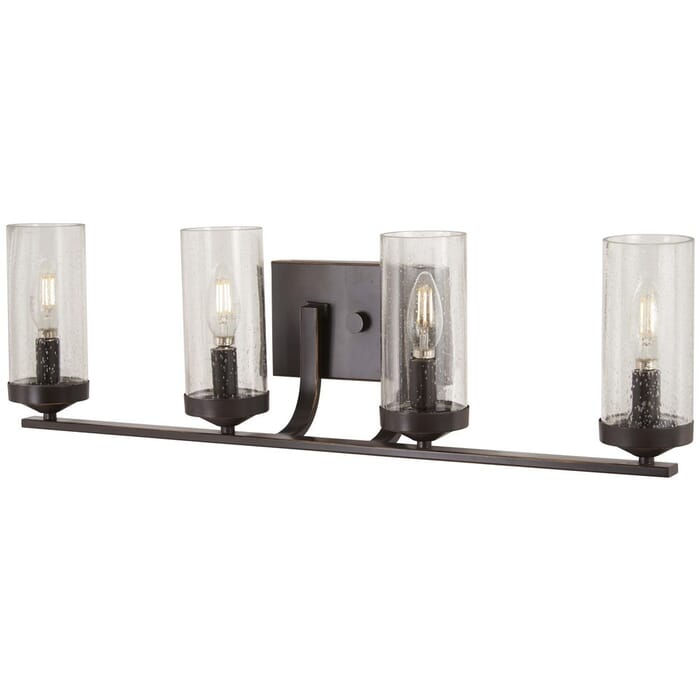 Minka Lavery Elyton 4-Light 29" Bathroom Vanity Light in Downton Bronze with Gold Highl Minka Lavery Elyton 4-Light 29" Bathroom Vanity Light in Downton Bronze with Gold Highl