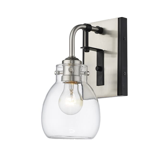 Z-Lite Kraken 1-Light Wall Sconce In Matte Black With Brushed Nickel Z-Lite Kraken 1-Light Wall Sconce In Matte Black With Brushed Nickel