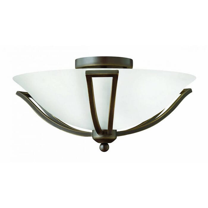 Hinkley Bolla 2-Light Ceiling Light in Olde Bronze with Opal Glass Hinkley Bolla 2-Light Ceiling Light in Olde Bronze with Opal Glass