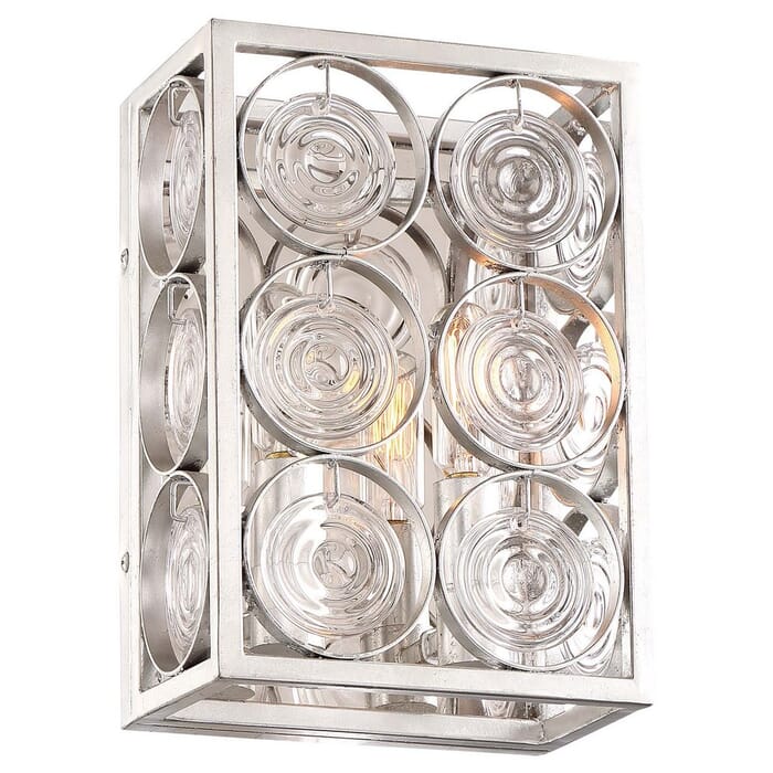Minka Lavery Culture Chic 2-Light 10" Wall Sconce in Catalina Silver Minka Lavery Culture Chic 2-Light 10" Wall Sconce in Catalina Silver